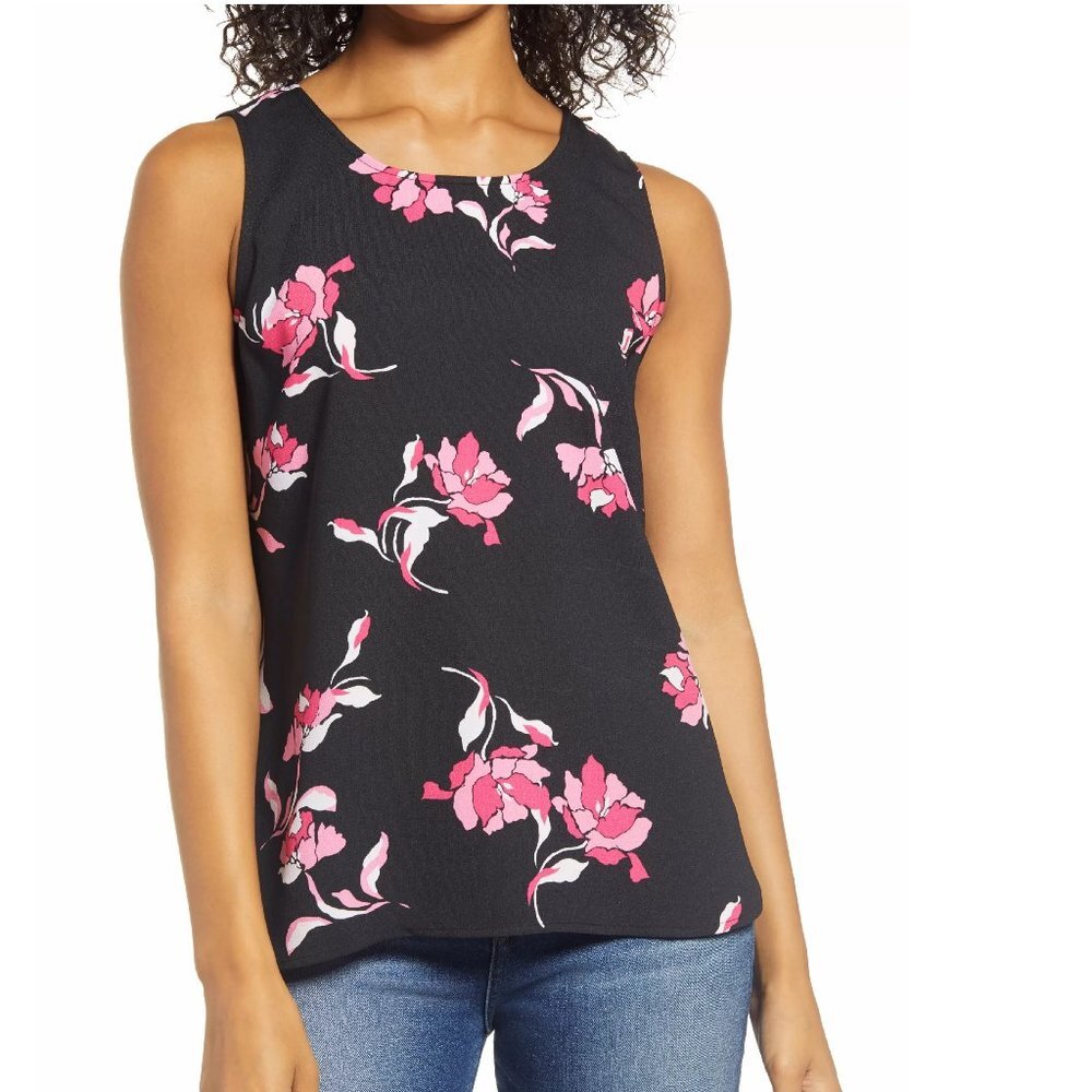 Halogen Scoop Neck Woven Shell